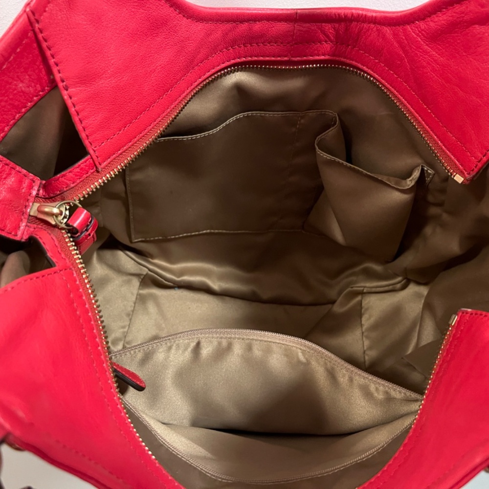 Coach Madison Abigail 18612 Red Leather Hobo Satchel Bag Gold Hardware - Picture 7 of 15